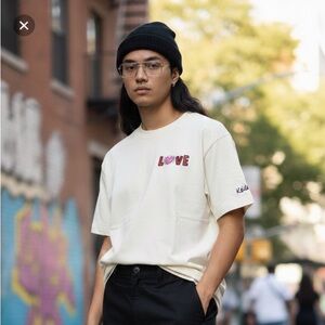 H&M Keith Haring Love Heart Crew Neck T-Shirt